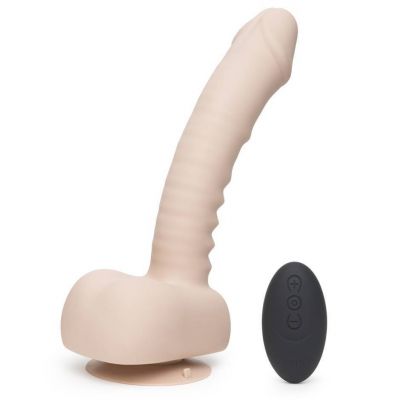 Uprize Remote Control Rising 8 Inch Vibrating Realistic Dildo Flesh