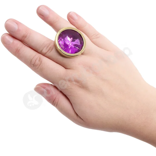 Hidden Treasures Gold & Purple Gem 2.9" Butt Plug