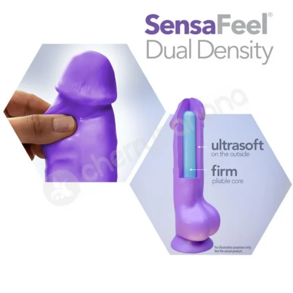 Au Naturel Bold Chub Purple 10" Flexishaft Dildo