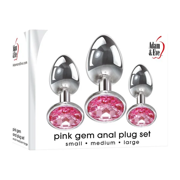 Adam & Eve Pink Gem Anal Plug Set — image 6 of 8
