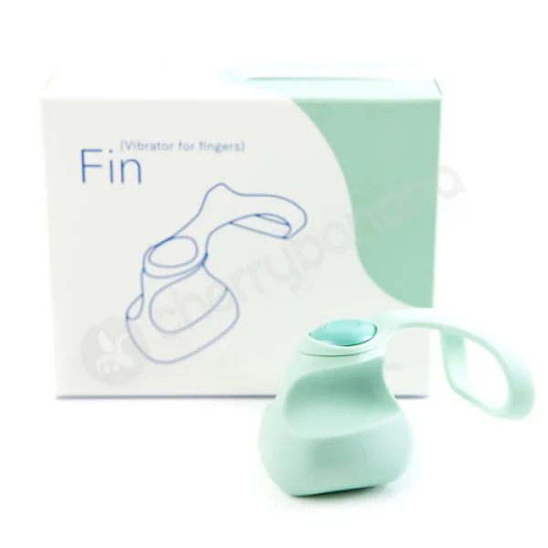 Dame Fin Teal Finger Vibrator