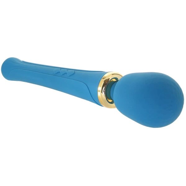 Dianna Rechargeable Waterproof Silicone Wand Style Vibrator By Blush - Teal