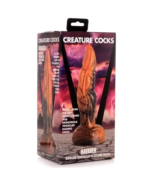 Creature Cocks - Ravager Rippled Tentacle Silicone Dildo