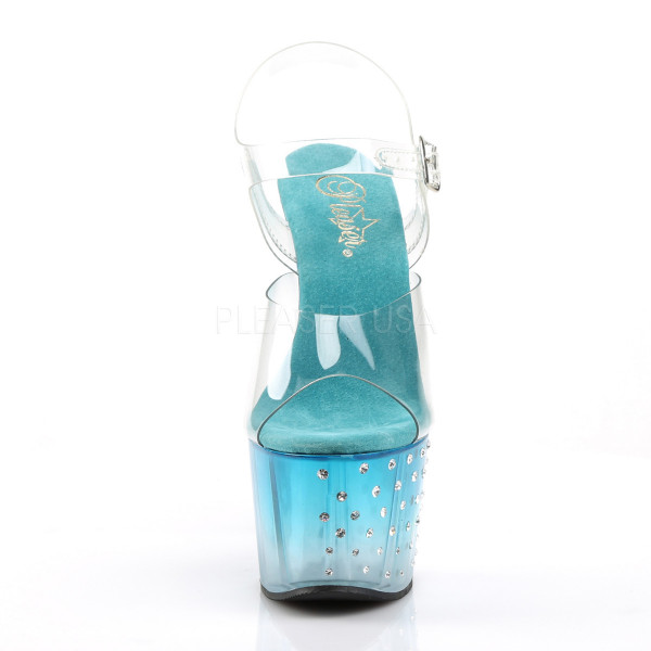 7 inches Heel, 2 3/4 inches PF Ankle Strap Sandal w/RS Studded Bottom — image 6 of 20