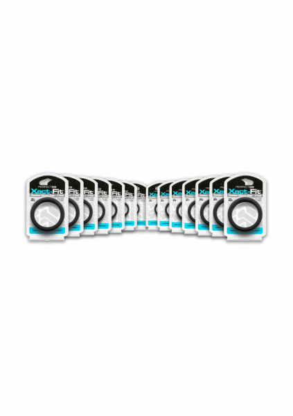 #20 Xact-Fit Cockring 2-Pack - Black - Vibrating Cock Ring