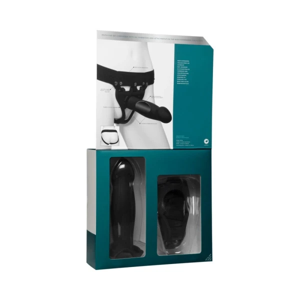 Body Extensions Be Bold 2 Piece Strap On Set Black