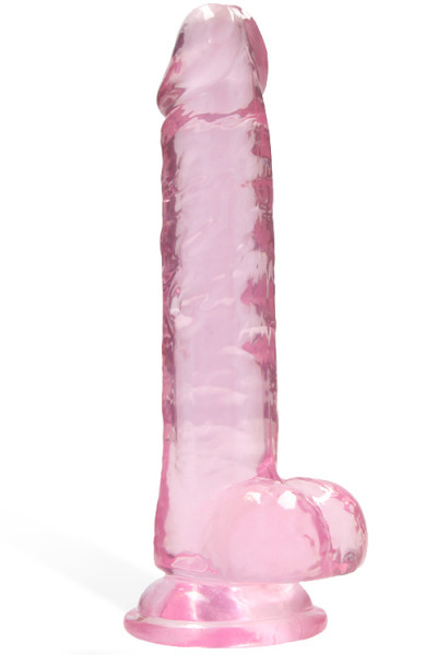 RealRock 7.4" Crystal Clear Realistic Dildo With Suction Base