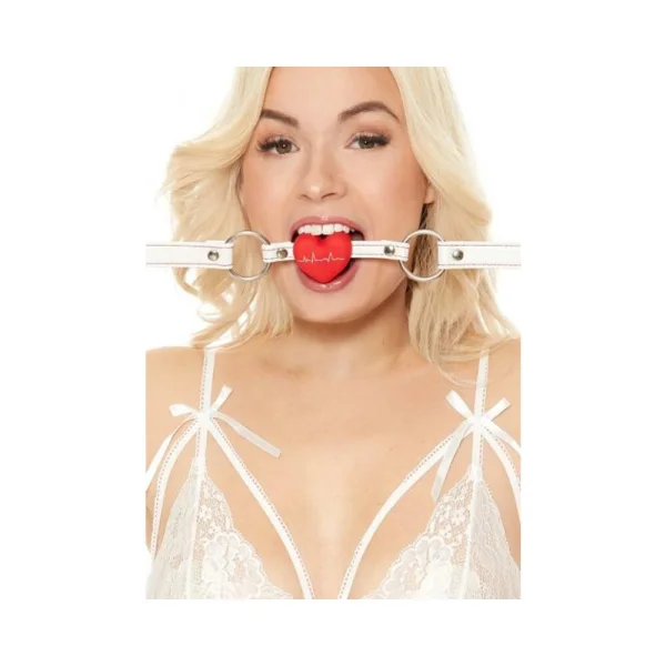 Ouch Silicone Heart Gag Nurse Theme White — image 5 of 8
