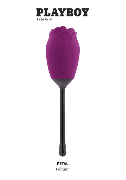 Playboy Pleasure Petal Rechargeable Silicone Clitoral Vibrator - Fuchsia