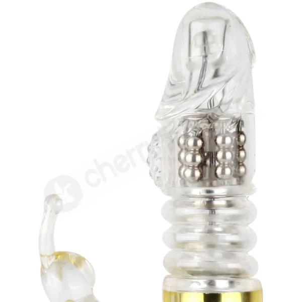 Cherry Banana Butterfly Lover Thrusting 42 Function Rechargeable Gold Vibrator