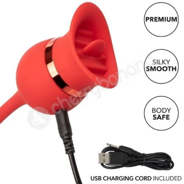 Calexotics French Kiss Casanova Red Double Ended Stimulation Vibrator