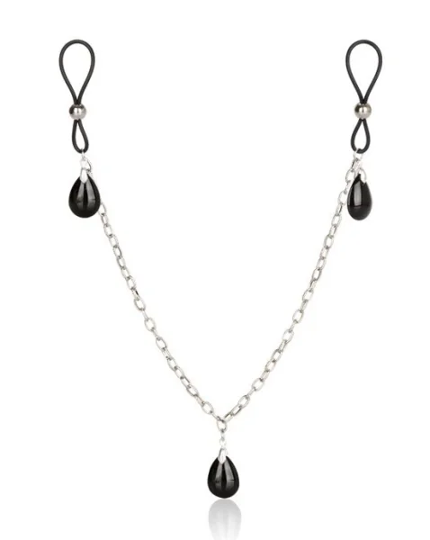 Nipple Play Non Piercing Nipple Chain Jewelry Onyx