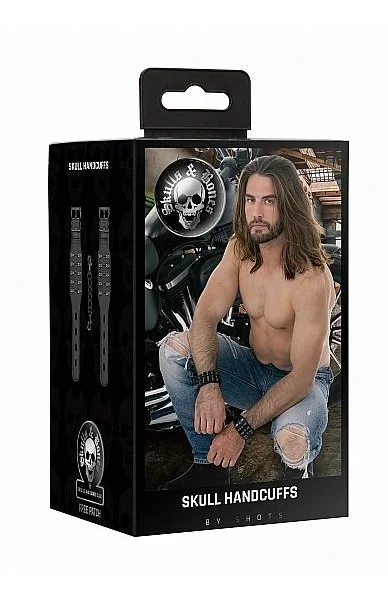Ouch! Skulls And Bones Handcuffs With Skulls Black