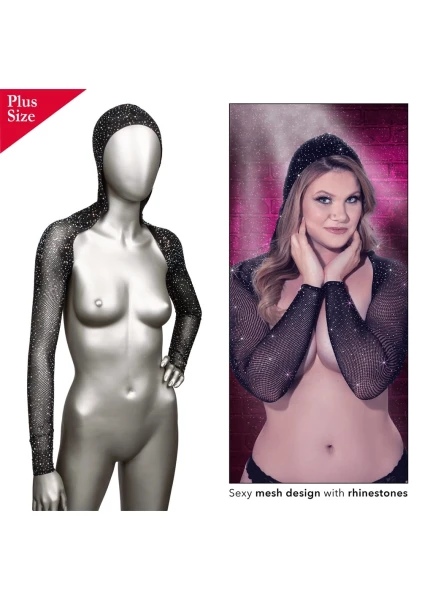 Radiance Plus Size Hooded Shoulder Shrug by CalExotics