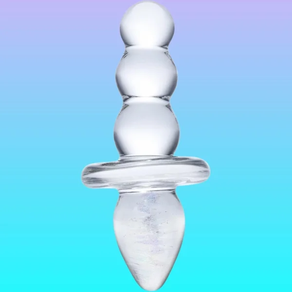 Gläs Titus Glass Beaded Butt Plug Dildo
