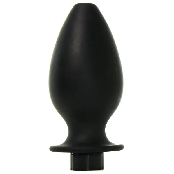 Kink Flow Silicone Anal Douche Accessory Full Flush Out - Black