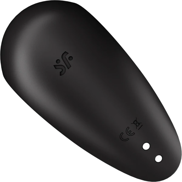 Satisfyer Magnetic Deep Pulse Silicone Rechargeable Waterproof Air Pulse Clitoral Stimulator - Black