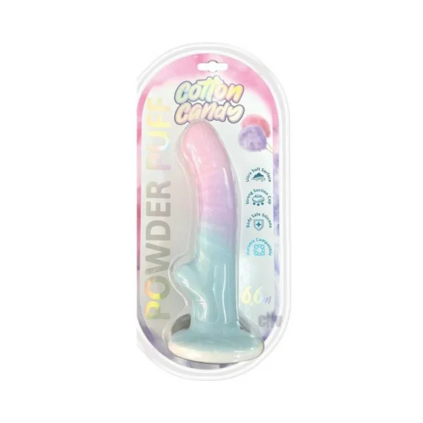 Realistic Dildos: Cotton Candy Powder Puff 6.6 In. Silicone/tpe Dildo