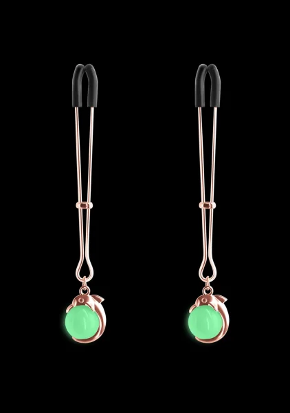Bound Adjustable G1 Glow In The Dark Nipple Clamps by NS Novelties - Gunmetal