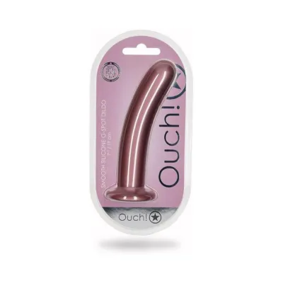 Realistic Dildos Shots Ouch Smooth Silicone 7 In G spot Dildo Rose Gold