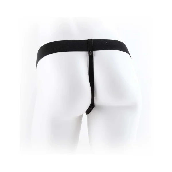 Fetish Fantasy 11 inches Vibrating Hollow Strap On Beige