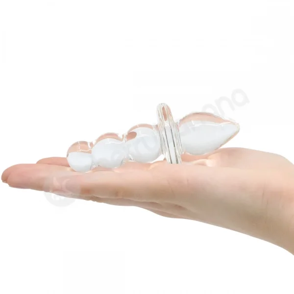Crystal Pleasures Glass Beaded Double Butt Plug