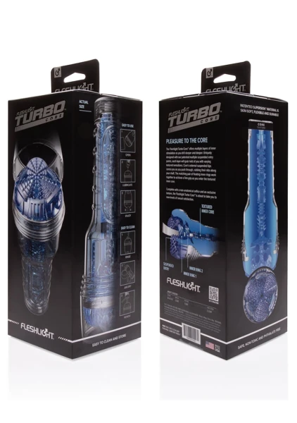 Fleshlight Turbo Core Blue Ice Textured Penis Masturbator
