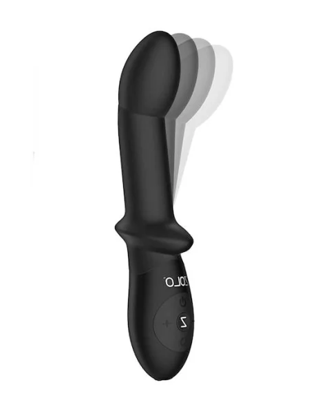 Zolo Rotating Beads P-spot Vibe - Black - 8 Inch