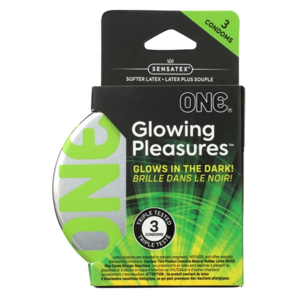 ONE Glowing Pleasure Glow-in-the-Dark Condoms