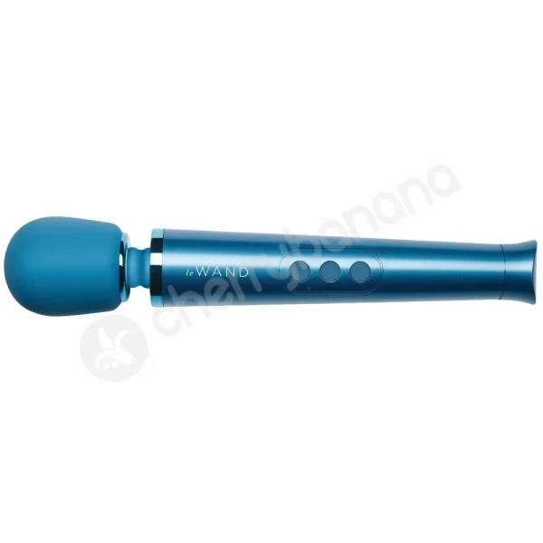 Le Wand Petite Blue Rechargeable Massager Wand With Flexible Head