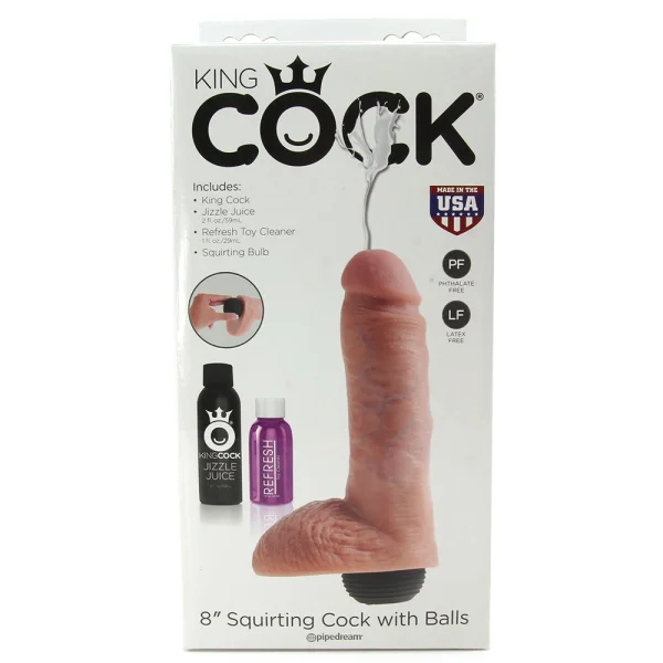 King Cock 8 Inch Squirting Cock with Balls — image 13 of 18