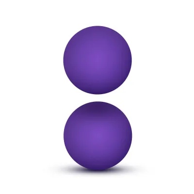 Luxe Purple Double O Kegel Balls Weighted 0 8 Ounce