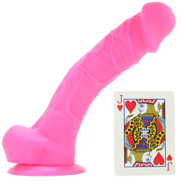 Colours Dual Density 8 Inch Silicone Suction Cup Dildo - Pink