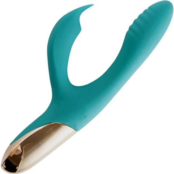 Maia Skyler Rechargeable Bendable 8.5" Rabbit Vibrator in Green
