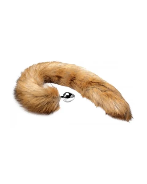 Extra Long Mink Tail Metal Anal Plug - 33 Inch