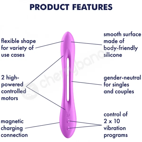 Satisfyer Elastic Joy Purple Bendable Couples Versatile Vibrator