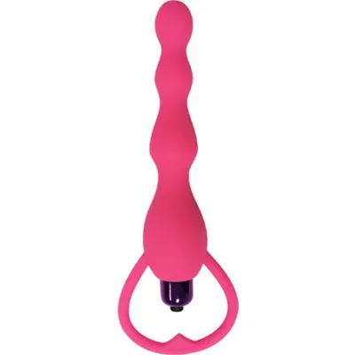 Silicone Vibrating Anal Beads Pink