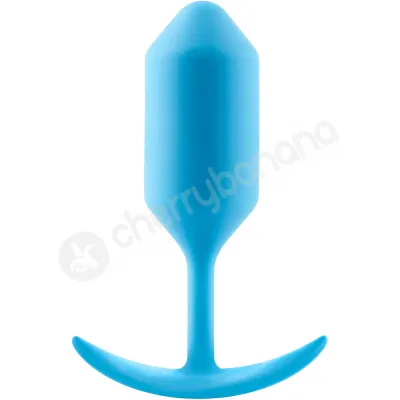 B Vibe Snug Plug 3 Blue 5 1 Silicone Weighted Wearable Butt Plug