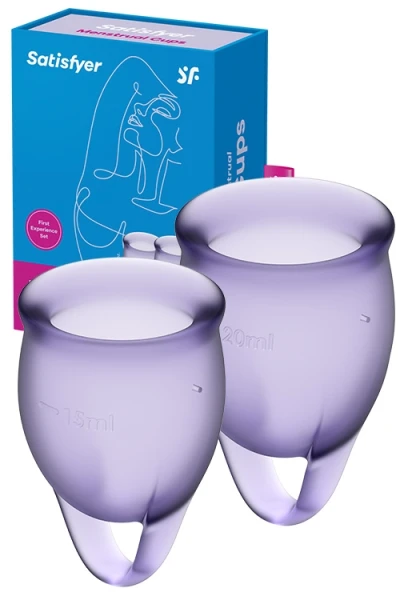Satisfyer Feel Confident Silicone Menstrual Cups (2 Pce)