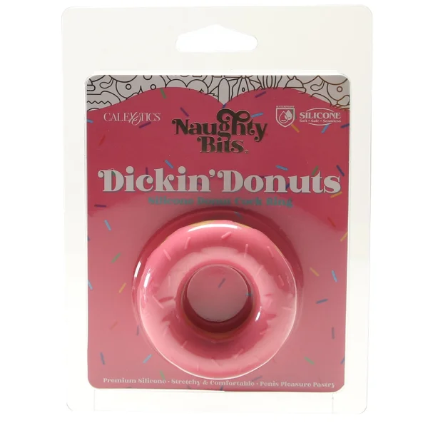 Naughty Bits Dickin' Donuts Silicone Donut Cock Ring By CalExotics - Pink