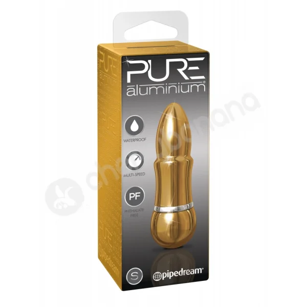 Pure Aluminium Small Gold Bullet Vibrator