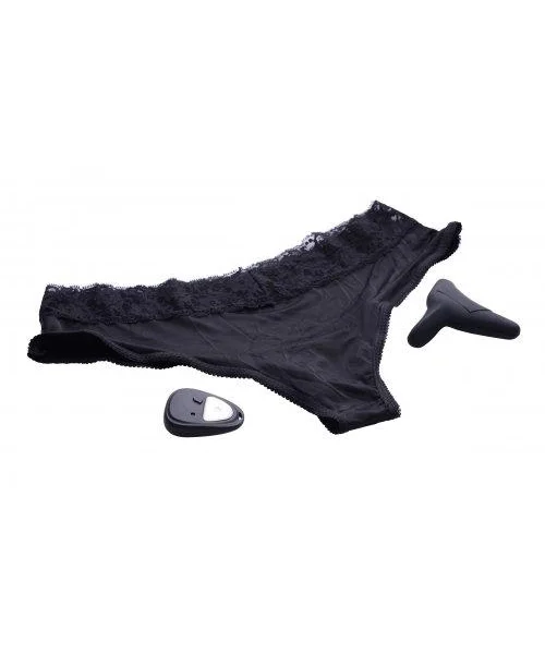Pulsating Panty 10X Cheeky Style Vibrating Panty Black O/S
