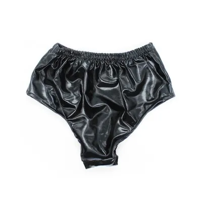 Spandex Vibrating Plug Brief Black