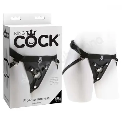 King Cock Black Fit Rite Harness