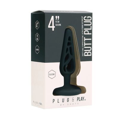 Butt Plug Hollow 4 Black 4 Inch
