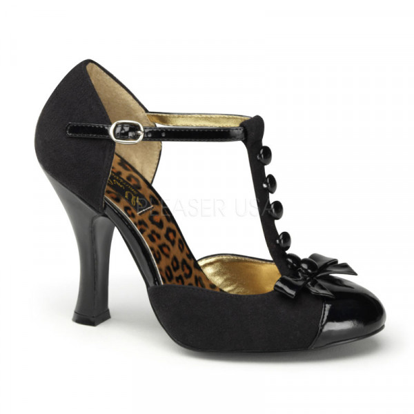 SMITTEN-10 - 4" Heel T-Strap D\'orsay Pump W/ Mini Bow Accent — image 5 of 8
