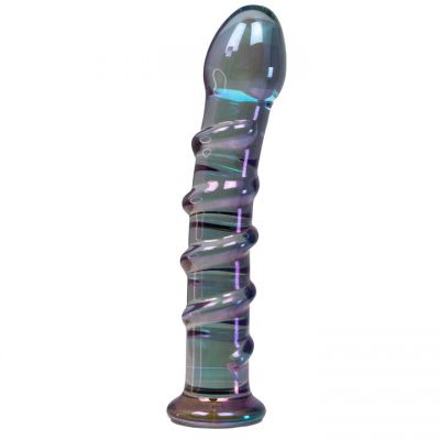 Glacier Glass Aura Spiral Dildo 7 Inch
