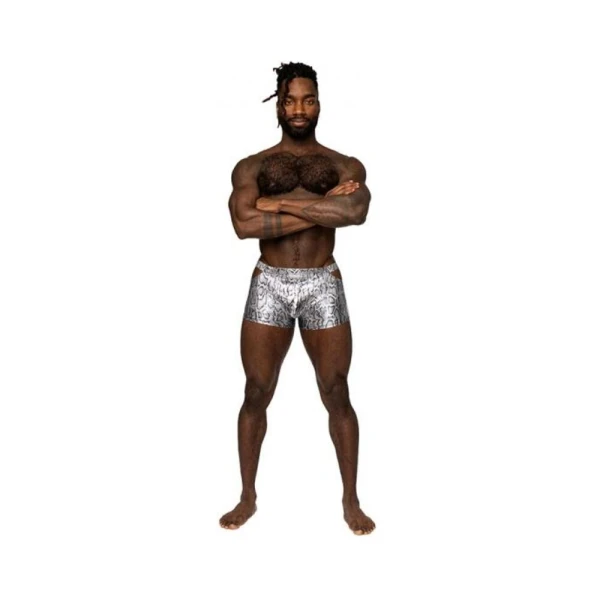 Men's Clothing: Male Power S'naked Pouch Short Silver/black M