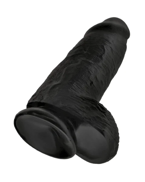 King Cock Chubby Suction Cup Dildo - Black - 9 Inch