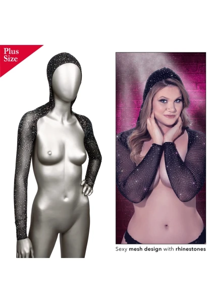 Radiance Plus Size Hooded Shoulder Shrug by CalExotics